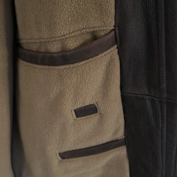 DANIER LEATHER men’s genuine brown leather jacket size large - Picture 10 of 11